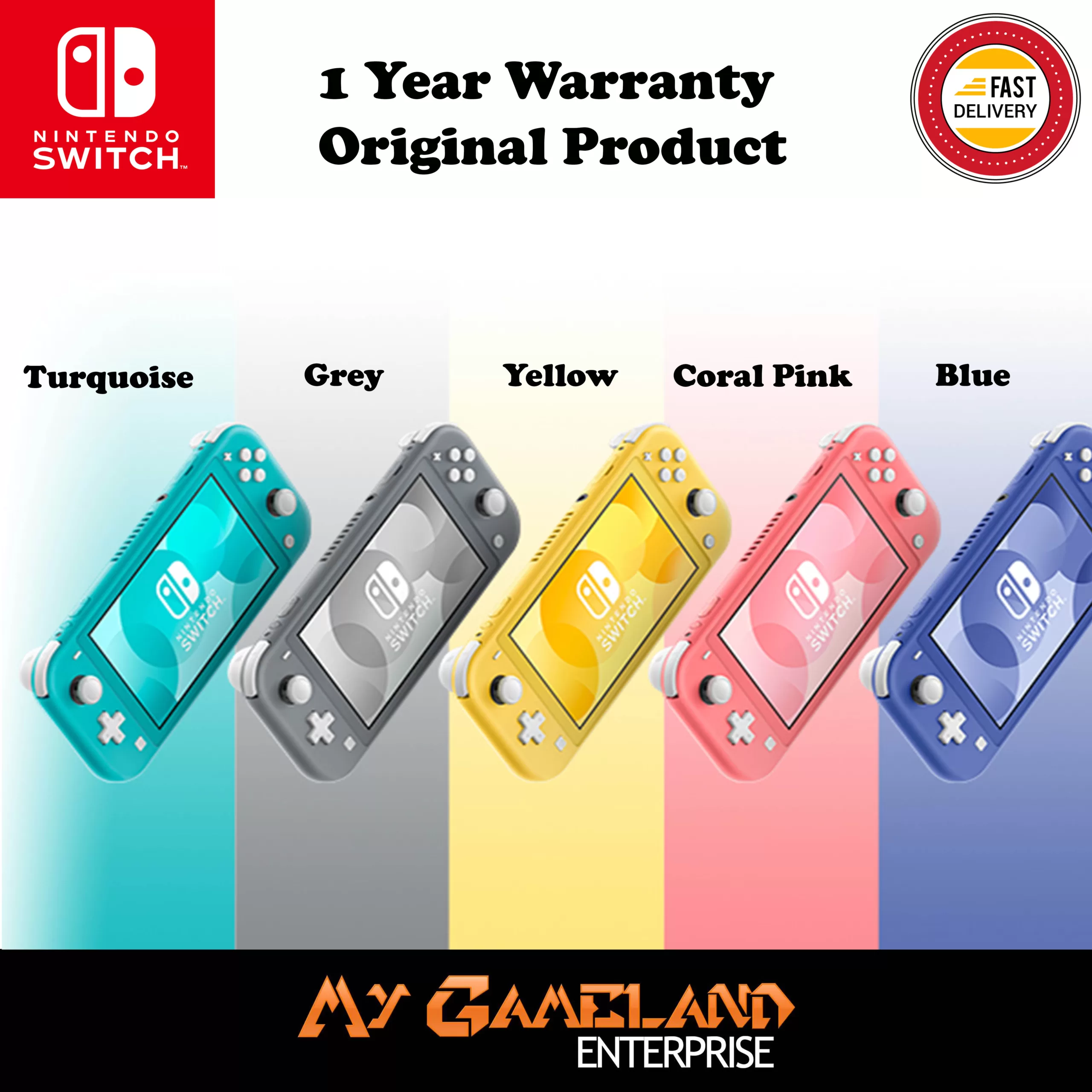 Console gaming with the Nintendo Switch Lite.