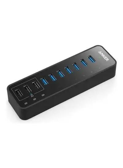 Anker 10-Port 60W Data Hub: Expand Connectivity and Charging Options with 7 USB 3.0 Ports