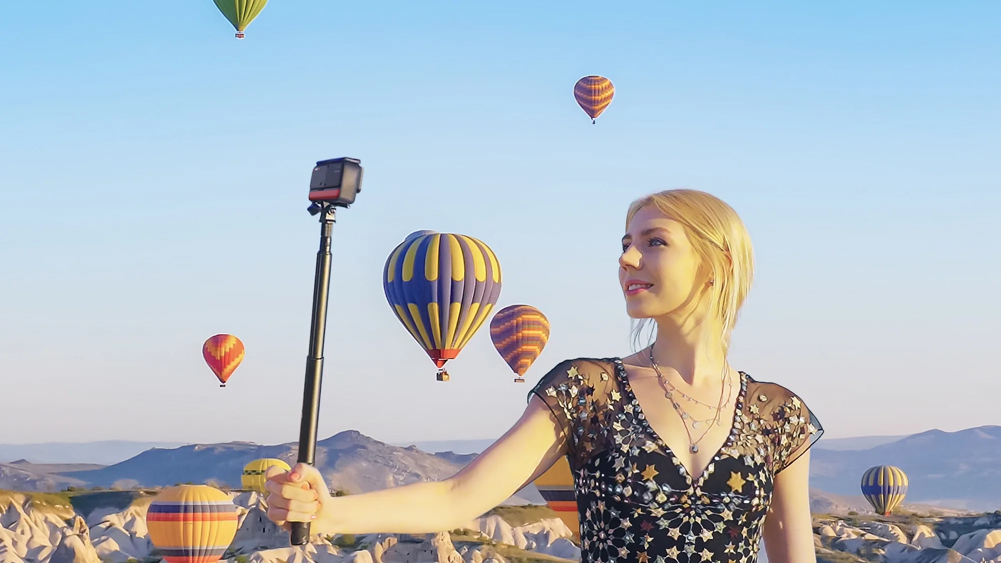 Image of the Insta360 114cm Invisible Selfie Stick: "Insta360 114cm Invisible Selfie Stick - Capture incredible moments with this versatile selfie stick." 