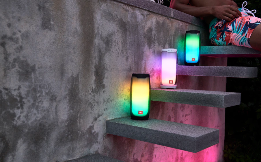 JBL Pulse 4 portable Bluetooth speaker with dynamic LED light show