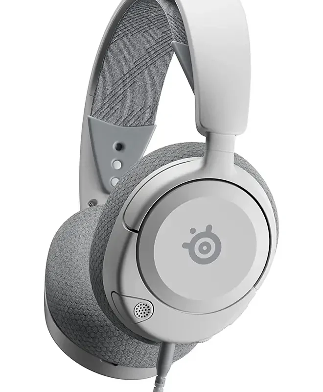 "Immerse Yourself in Gaming Excellence with the SteelSeries Arctis Nova 1P Gaming Headset in Striking White"