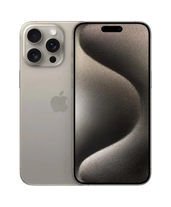 Sleek and stylish iPhone 15 Pro with UAE-TRA Version branding.
