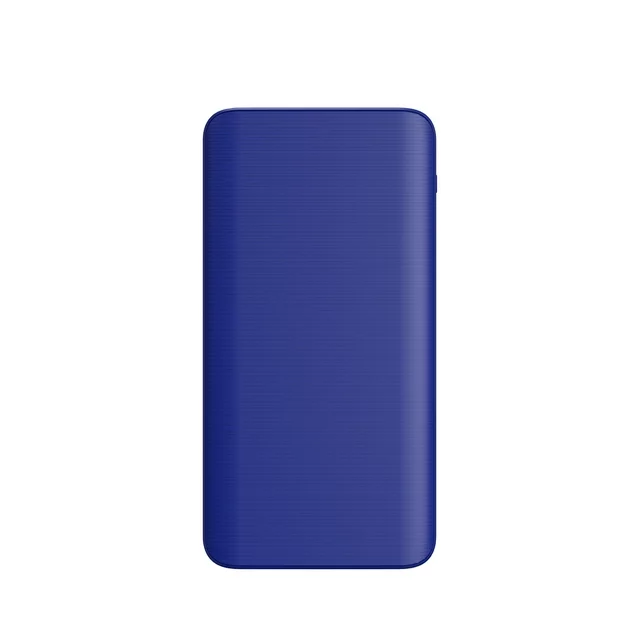 "Blue mophie Power Boost 10K: Portable charger with dual USB inputs."