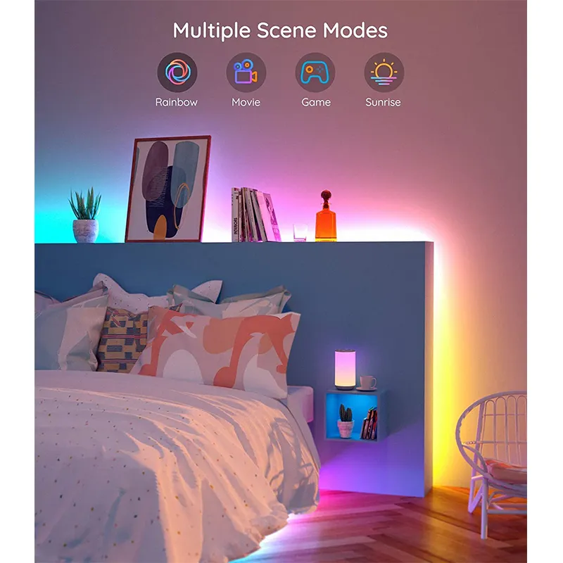 Govee- RGBIC LED Strip Lights - Smart Bluetooth Control 16.4ft