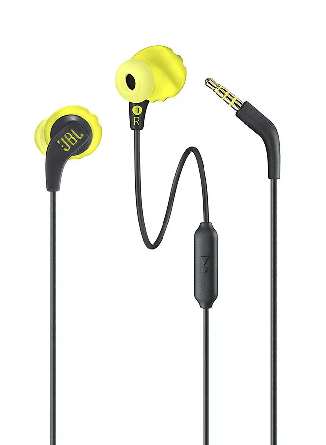 JBL Endurance RUN - Wired In-Ear Earphone yellow 1 Experience the freedom of movement with JBL Endurance Run earphones, available at Buytronics in Dubai, UAE.