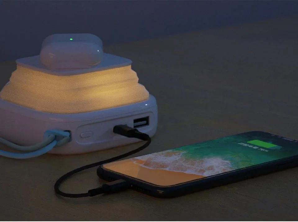 MIPOW Power Bank Lamp Bracket Design 10000mAh Wireless Charger