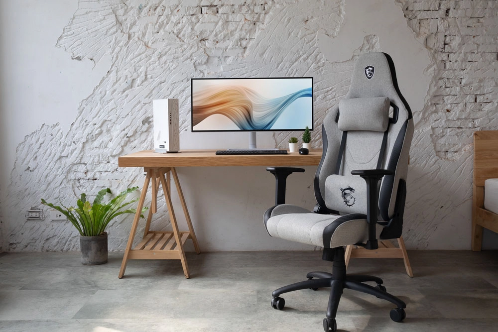 "Upgrade your gaming setup with the MSI MAG CH130 Repeltek Fabric chair from Buytronics in Dubai, UAE."