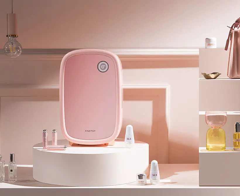 buytronics-Pinktop- 12L Mini Makeup Beauty - Fridge in Pink