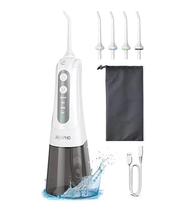 "H2ofloss Cordless Dental Water Flosser for on-the-go oral care."