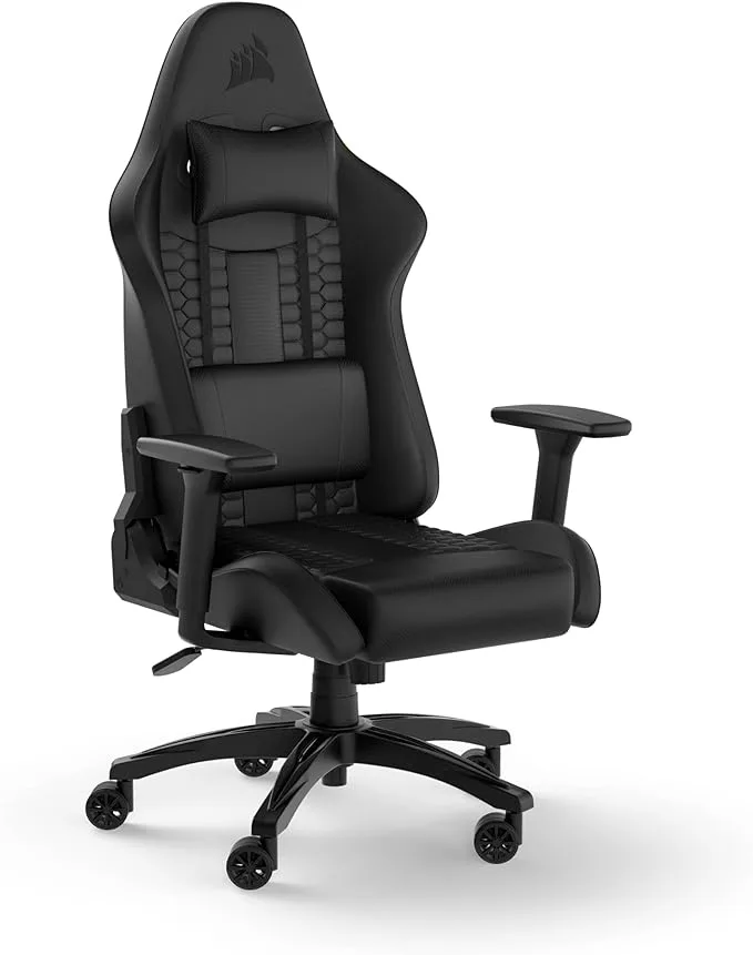 Corsair TC100 Relaxed Fabric Gaming Chair Nylon Grey and Black One Size (2) Corsair TC100 Relaxed Fabric Gaming Chair Nylon Grey and One Size