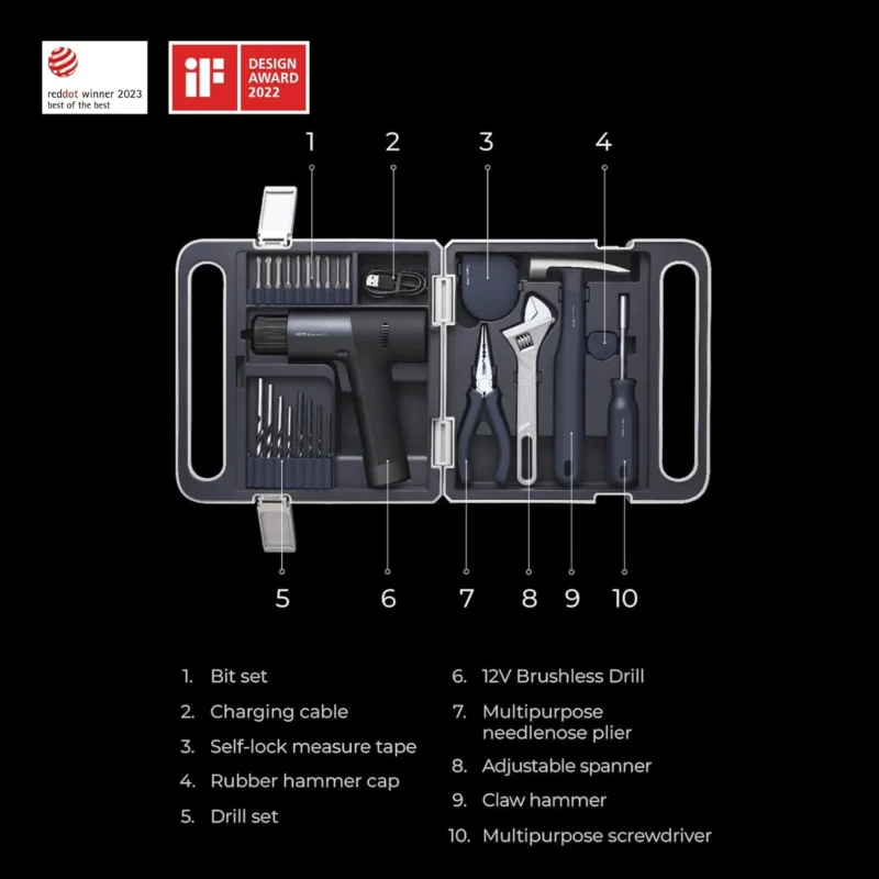 HOTO 12V BRUSHLESS DRILL TOOL SET - Image 4