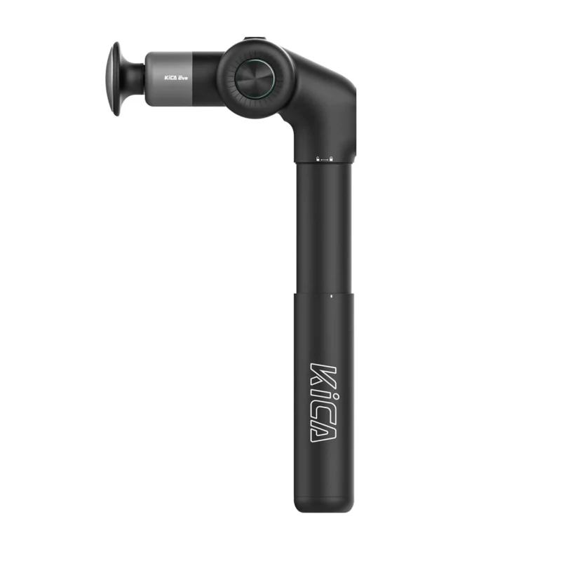 Kica EVO Muscle Massage Gun with Adjustable Arm & 12.9''Extendable Pole for Professional Deep Tissue Back Massage,Athletes Pain Relief Handheld Portable Massager,Built-in Heat Compress,6 Heads