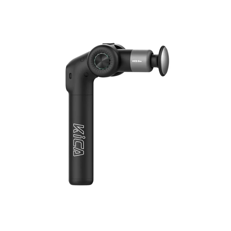 Kica EVO Muscle Massage Gun with Adjustable Arm & 12.9''Extendable Pole for Professional Deep Tissue Back Massage,Athletes Pain Relief Handheld Portable Massager,Built-in Heat Compress,6 Heads