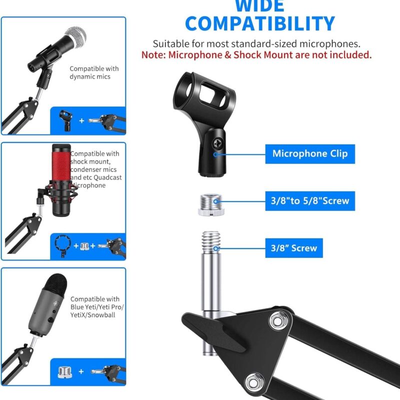 buytronics-Neewer Microphone Arm Stand Suspension Boom Scissor Mic