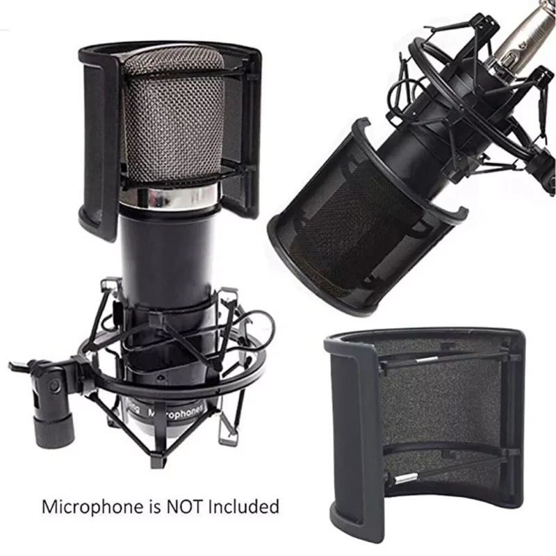 buytronics-Pop Filter,PEMOTech [Upgraded Three Layers] Metal Mesh & Foam & Etamine Layer Microphone