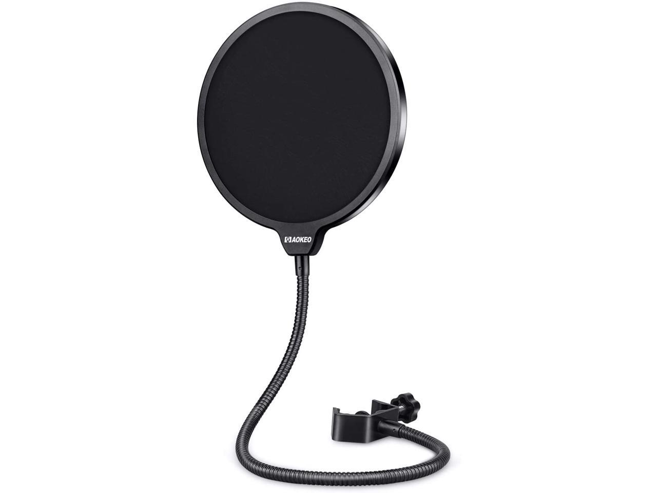 aokeo Aokeo Professional Microphone Pop Filter Mask Shield, Dual Layered Wind Pop Screen aokeo Aokeo Professional Microphone Pop Filter Mask Shield, Dual Layered Wind Pop Screen