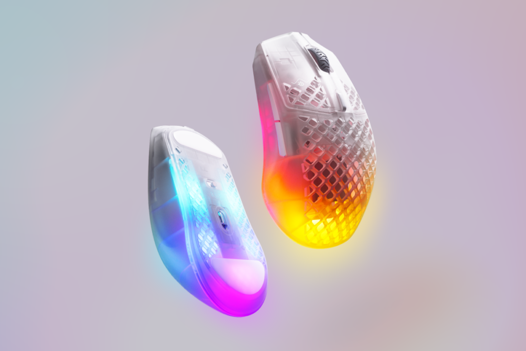 buytronics-SteelSeries - Aerox 3 Wireless Ghost Ultra Lightweight Super-Fast Mouse with AquaBarrier