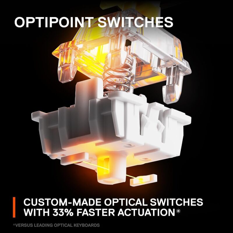 buytronics-SteelSeries - Apex 9 Mini Optical Switch TKL Gaming Keyboard in 60% Form Factor WIRED