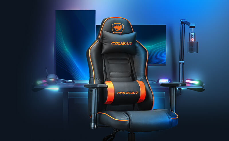 buytronics-Cougar Fusion S Ergonomic Gaming Chair - OrangeBlack