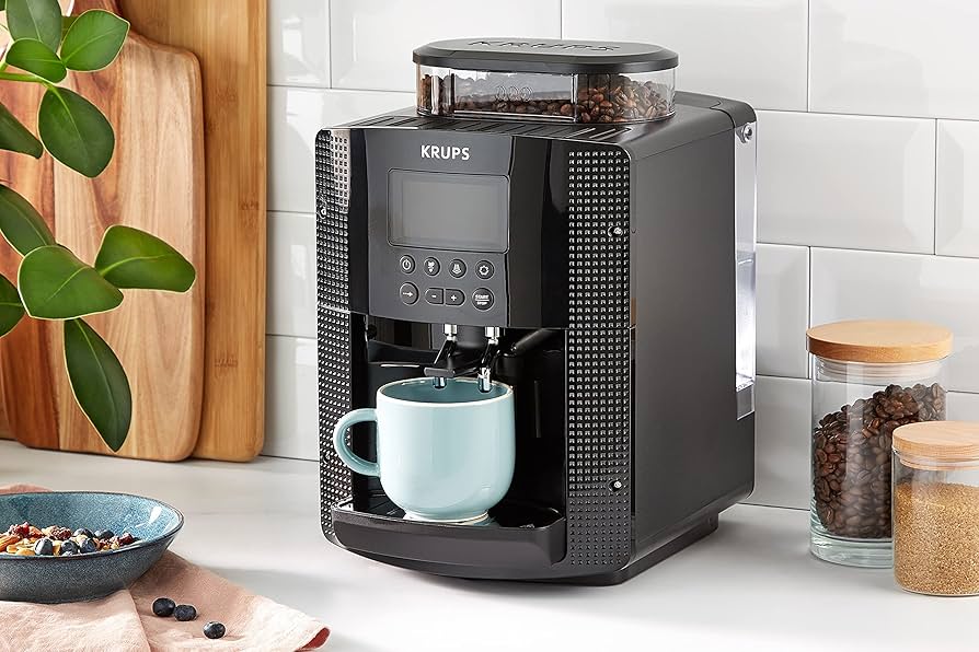 buytronics-KRUPS Automatic Coffee Machine 1.8 L 15 bar, Cappuccino Plus Nozzle, Black