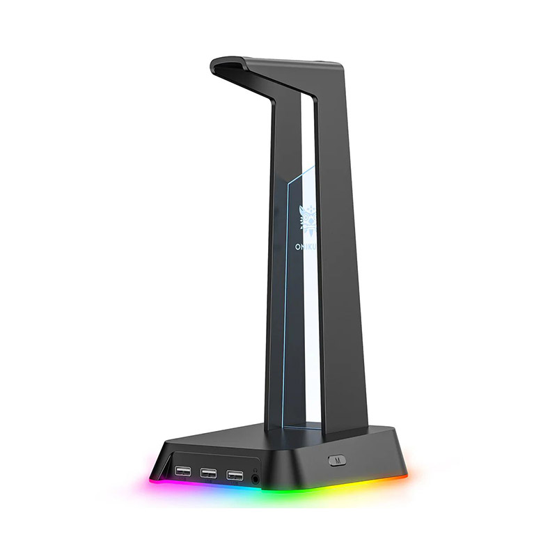 buytronics-ONIKUMA ST2 RGB Gaming Headphone Stand with 3 USB and 3.5mm AUX Ports