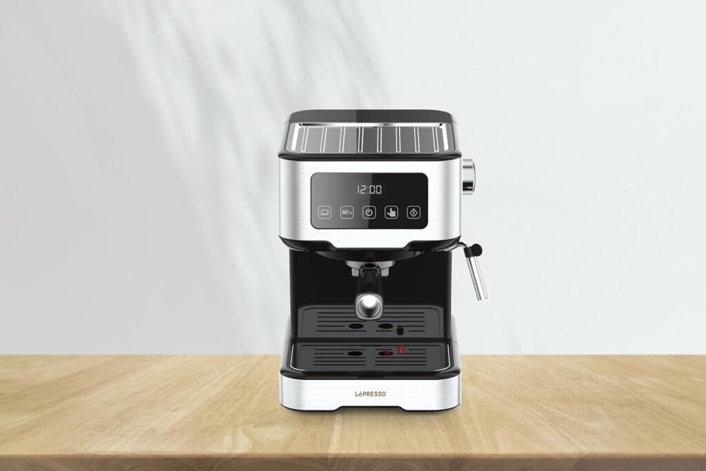 buytronics-LePresso Digital Coffee Machine with 15 bar Pressure Pump and Capsule Filter - Black