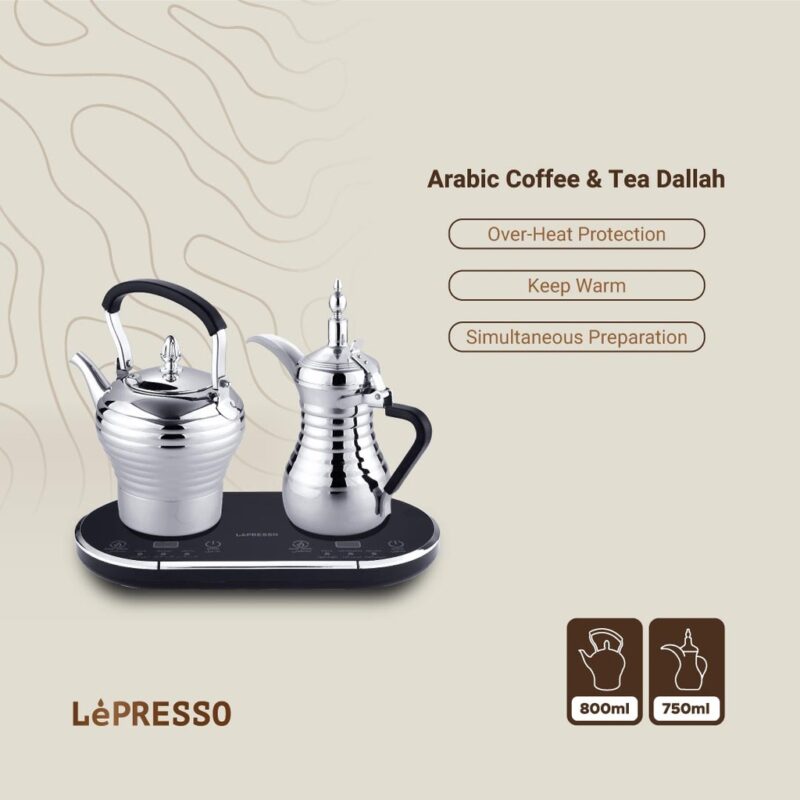 LePresso Dual Pot Arabic Coffee And Tea Dallah - Image 3