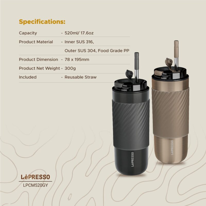 Lepresso Thermal Tumbler With Infusion Filter - Image 6