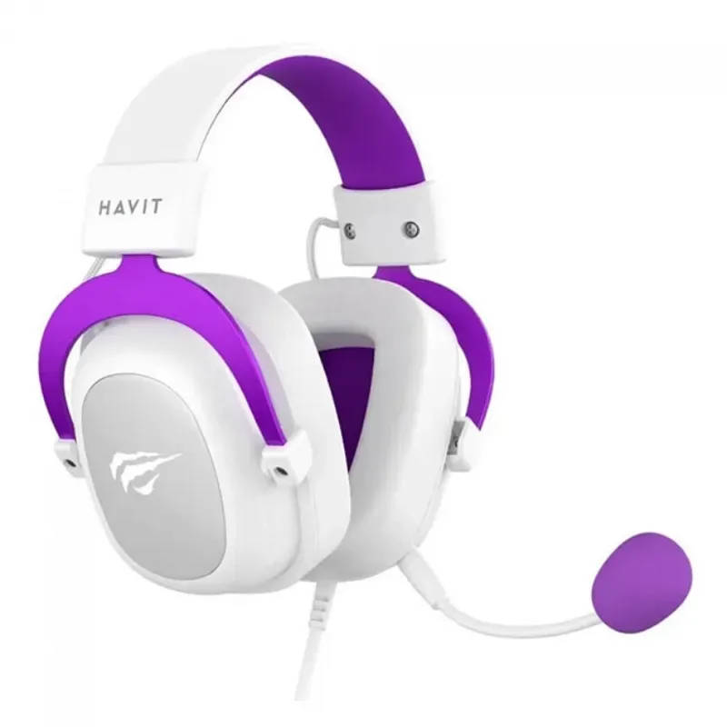 Buy Havit H2002D Wired Gaming Headset – White/Purple