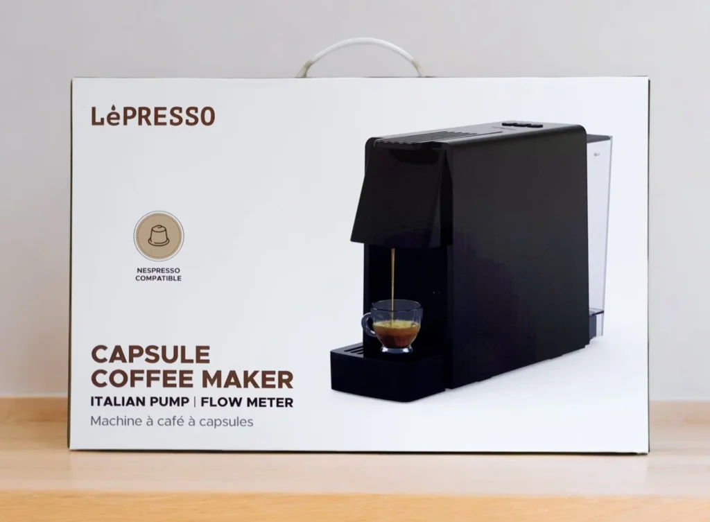 buytronics-LePresso Capsule Coffee Maker Italian Pump & Flow Meter - Black
