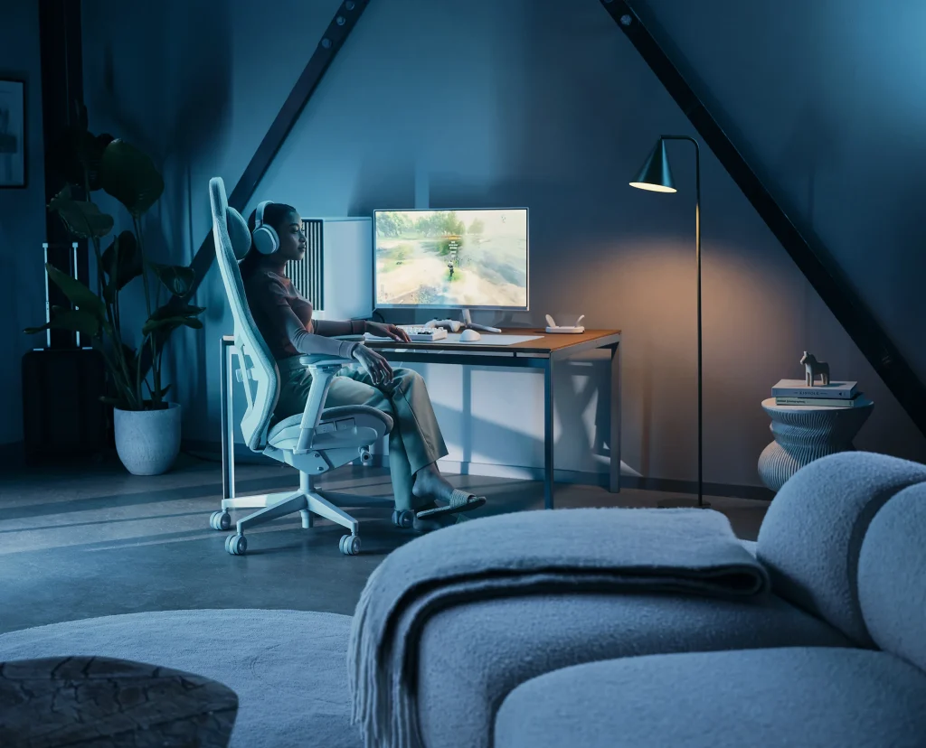 Fractal Design Refine Fabric Light Gaming Chair – White - buytronics 