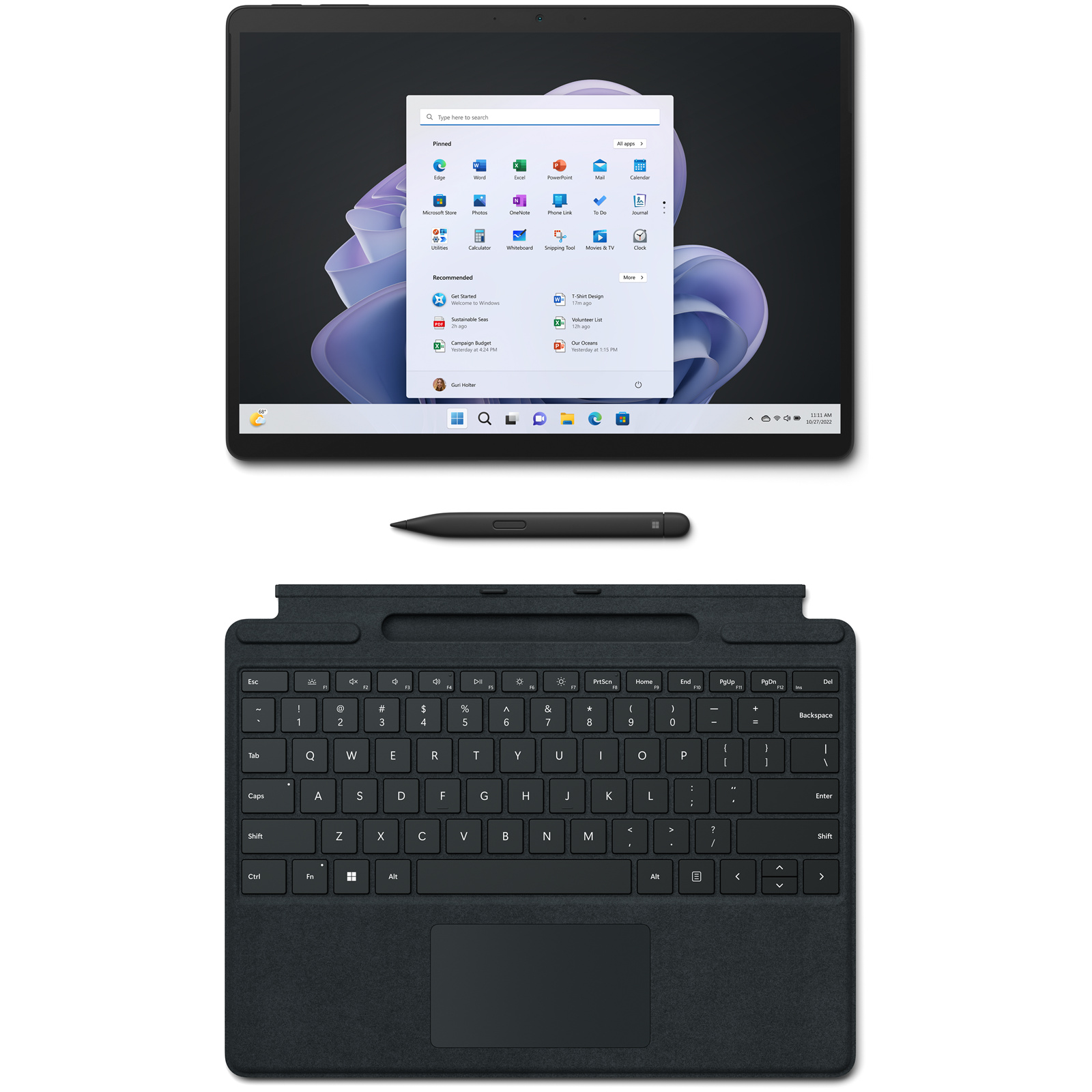 TABMST911725611__6 Buy Microsoft Surface Pro 9 13 inches Laptop and Tablet (512GB SSD, Intel Core i7 12th Gen, 16GB RAM, Win11 Pro, Graphite TRA)