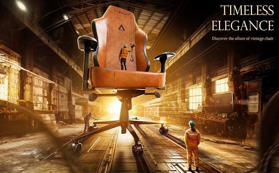 Cybeart Apex Series Vintage PU Leather Gaming Chair – Brown - buytronics
