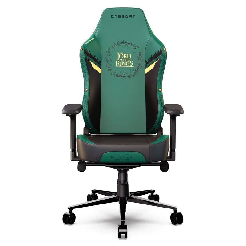 Cybeart Apex Series Lord Of The Rings PU Leather Gaming Chair – Green/Black - buytronics