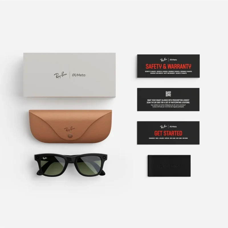 buytronics-Ray-Ban Smart Glasses - Meta - Black, Green - AR Applications, Productivity Apps, Social Media Apps