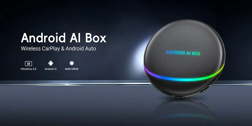 Dilxyuy Magic Box Streaming Device for Car, 3-in-1 Carplay Ai Box, 5Ghz WiFi Wireless Android Auto & CarPlay Adapter 8RAM+128GB Car Streaming Box