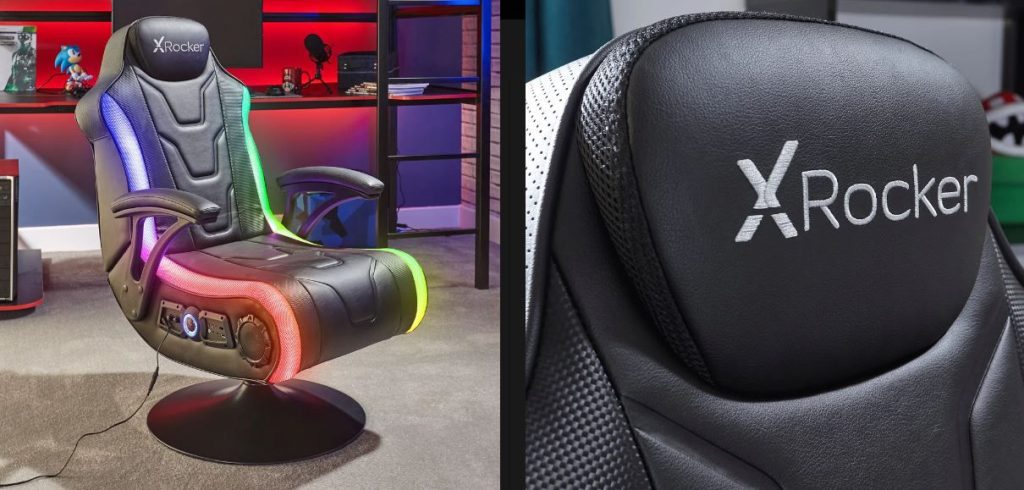 X rocker monsoon rgb 4.1 stereo audio gaming chair with vibrant led lighting - black