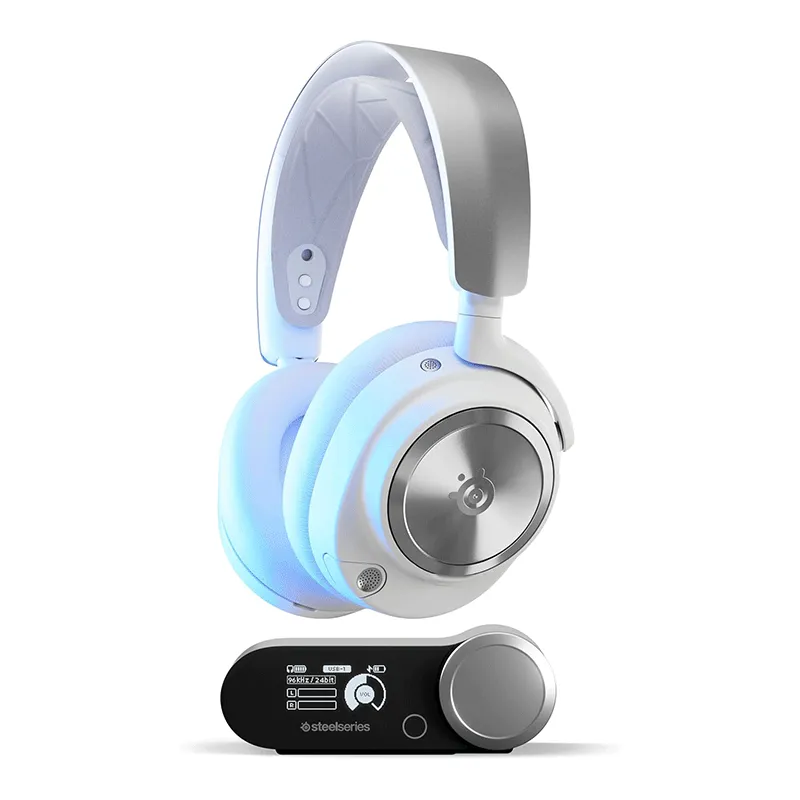 SteelSeries Arctis Nova Pro Wireless PS White Gaming Headset Headphones Lightweight Wireless Noise Canceling White - 61526