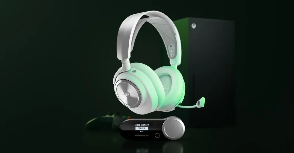 SteelSeries Arctis Nova Pro Wireless Xbox Series XS Gaming Headset Noise Cancellation White - 61525
